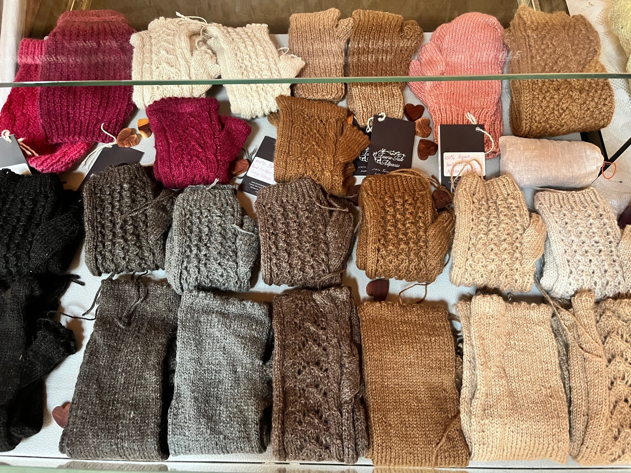 Handknitted alpaca gloves